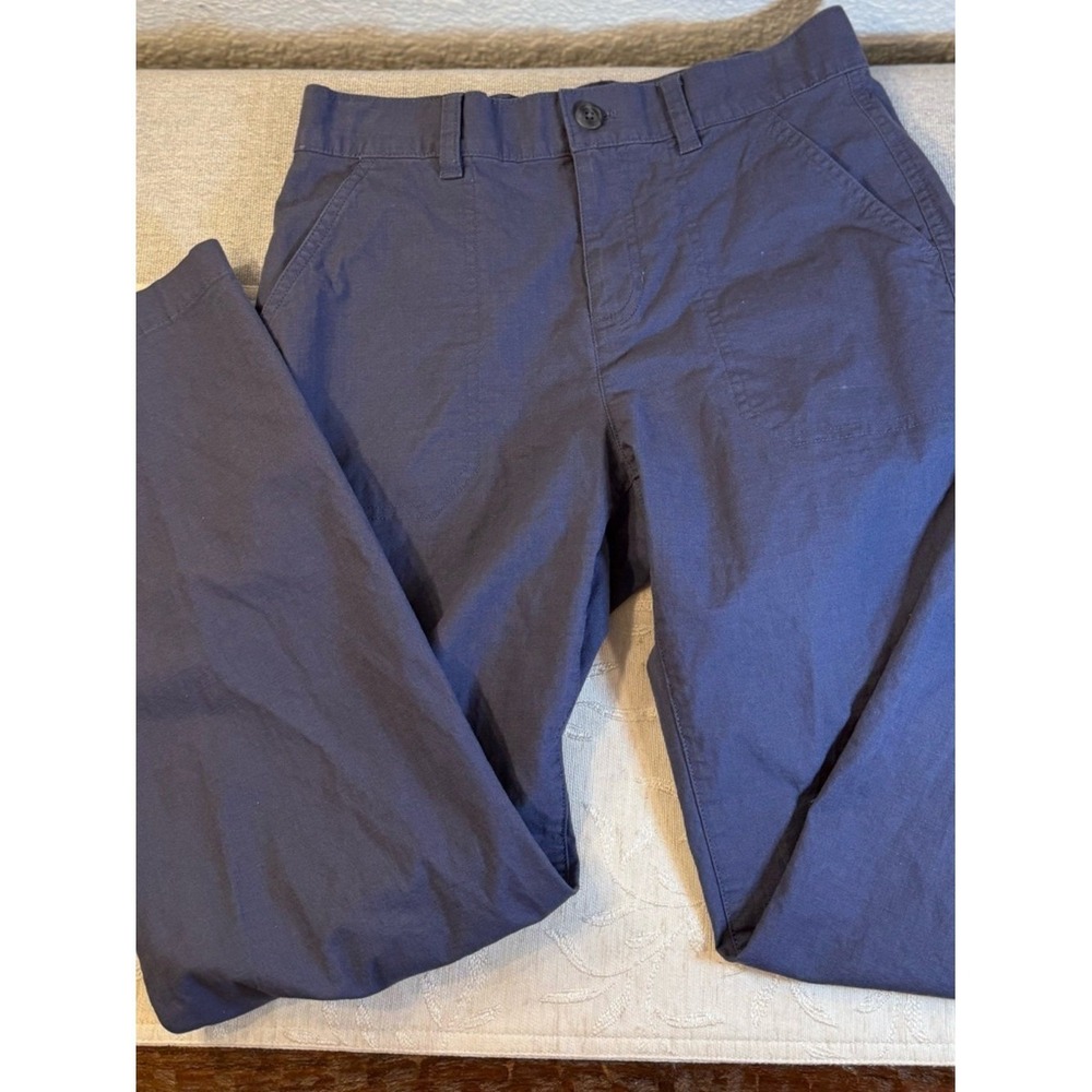 Eddie‎ Bauer Womens 2 Blue Ripstop Cargo Pants Utility Straight Leg Trail Hiking